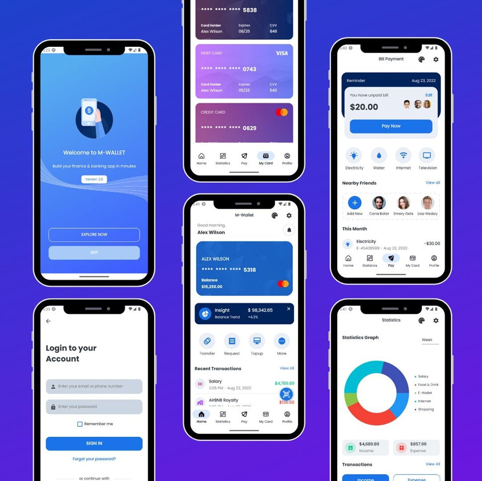 M-Wallet - Finance and Banking App Template for .NET MAUI