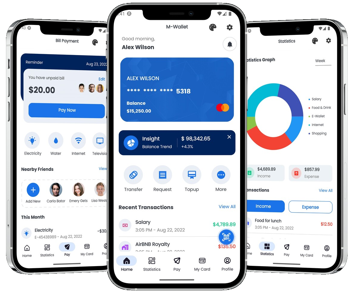 M-Wallet - Finance and Banking App Template for .NET MAUI