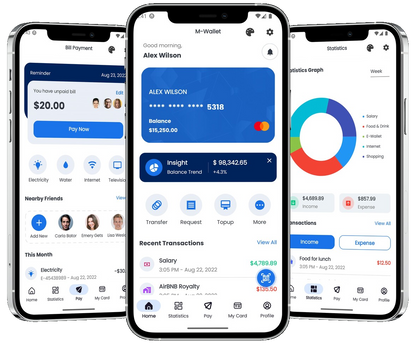 M-Wallet - Finance and Banking App Template for .NET MAUI